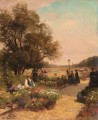 Gilbert Vibert Gabriel Quai Aux Fleurs paisaje pintor belga Alfred Stevens Impresionismo Flores